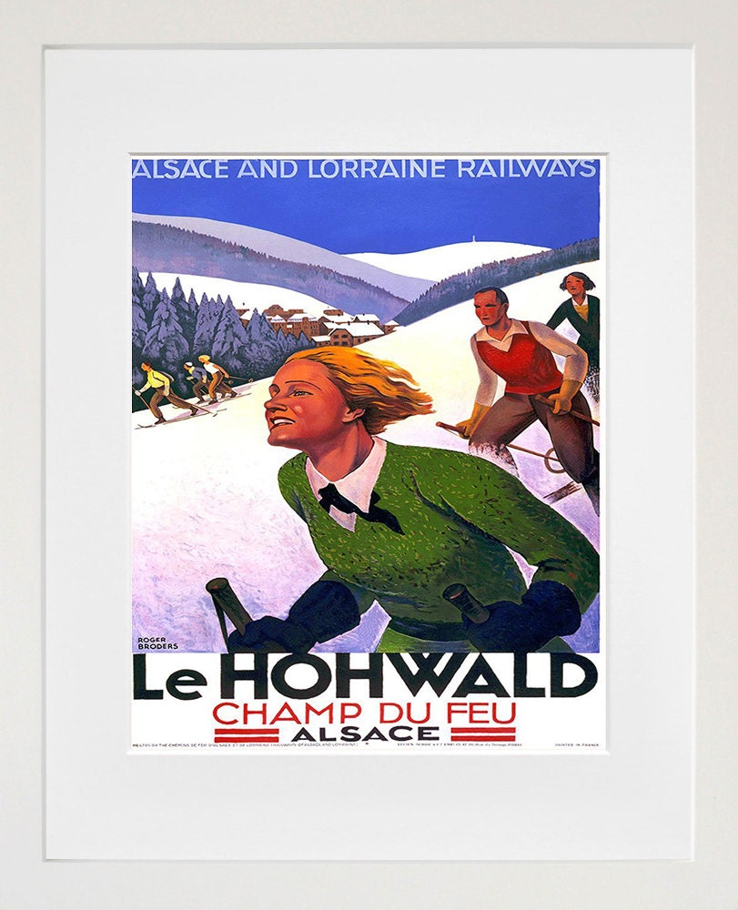 France Ski Wall Art Print Skiing Vintage Travel Poster (TR77)