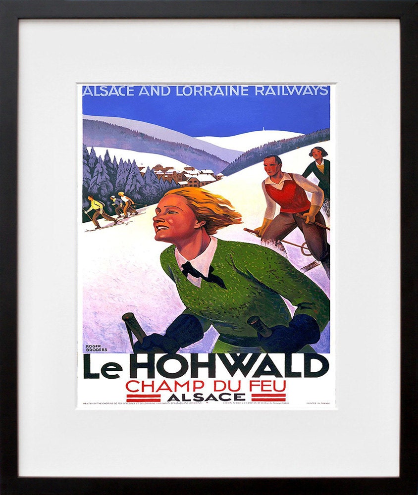 France Ski Wall Art Print Skiing Vintage Travel Poster (TR77)