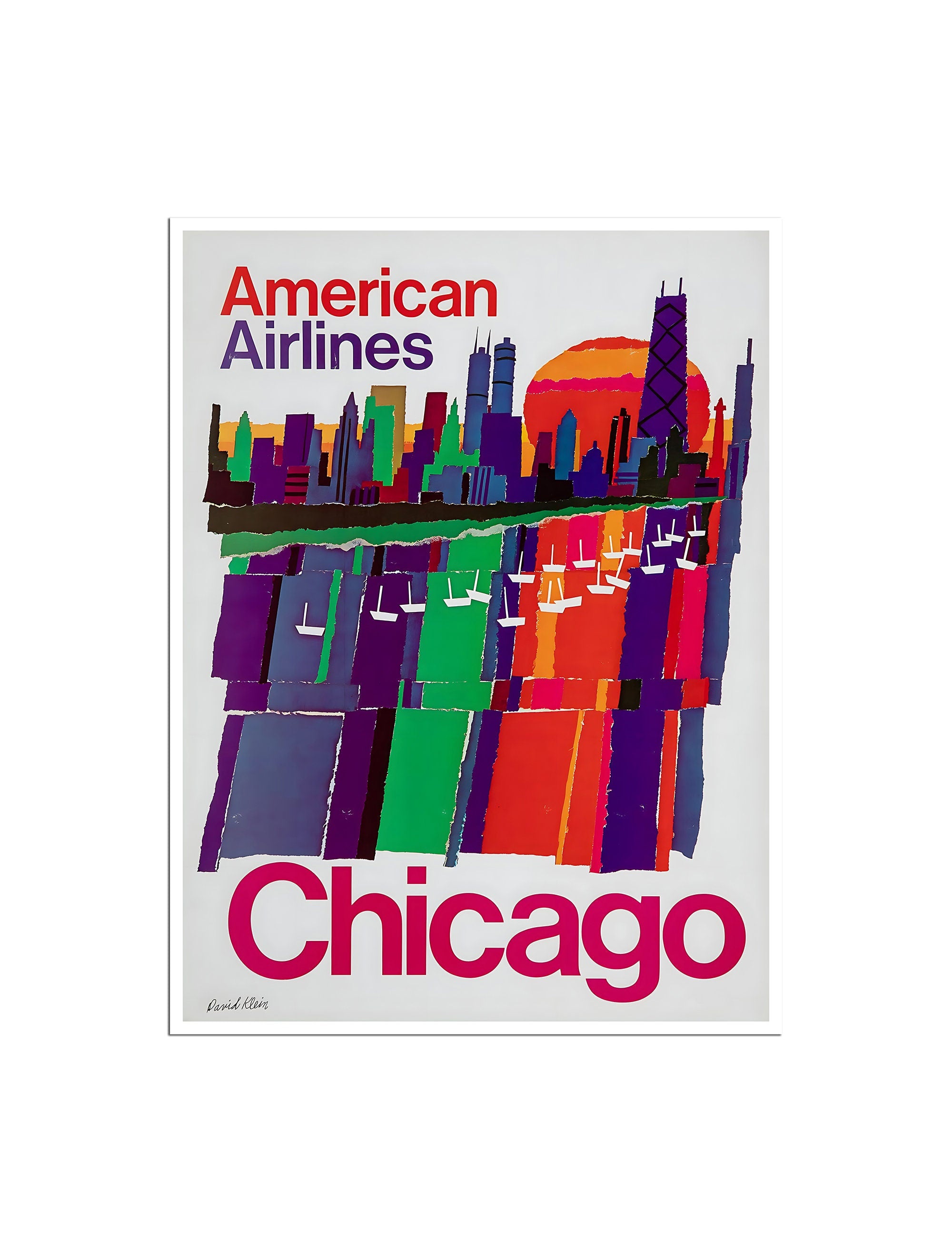 Vintage Chicago Art Print Travel Poster Retro Home Decor (XR4582)