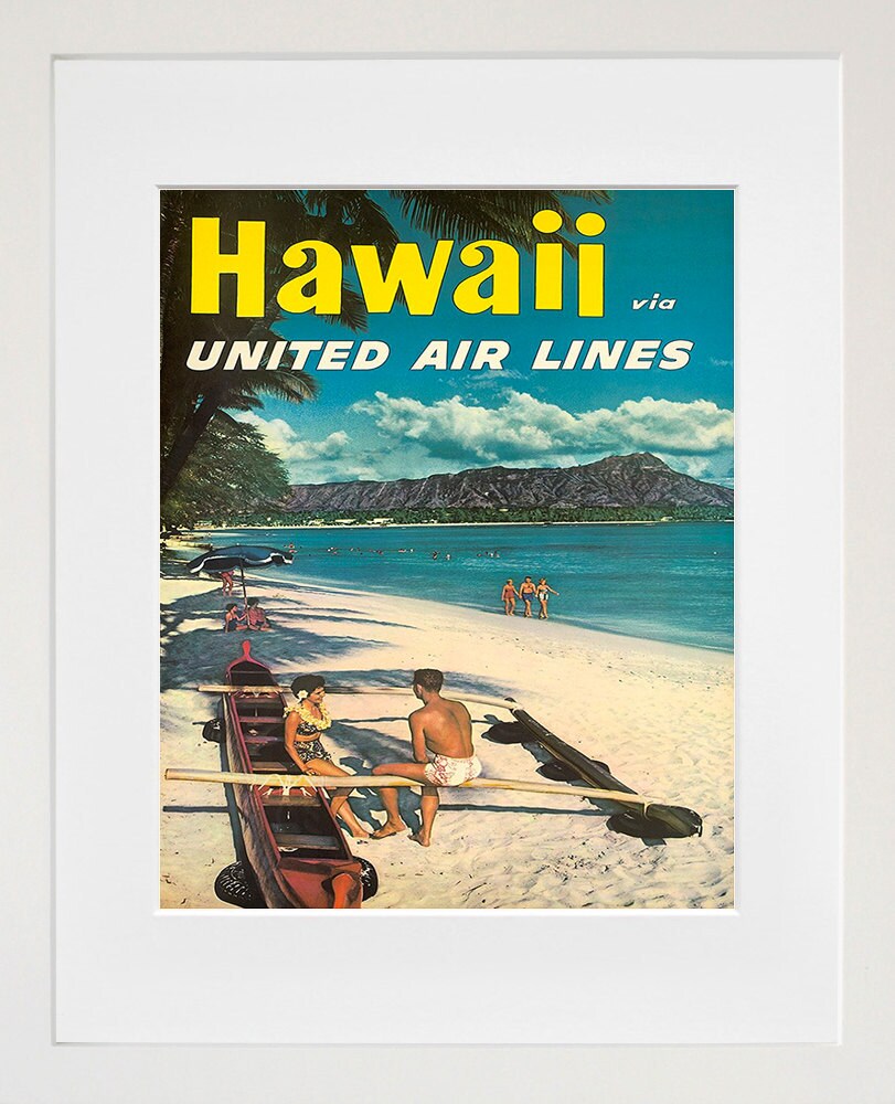 Travel Poster Hawaii Art Print Retro (TR91)