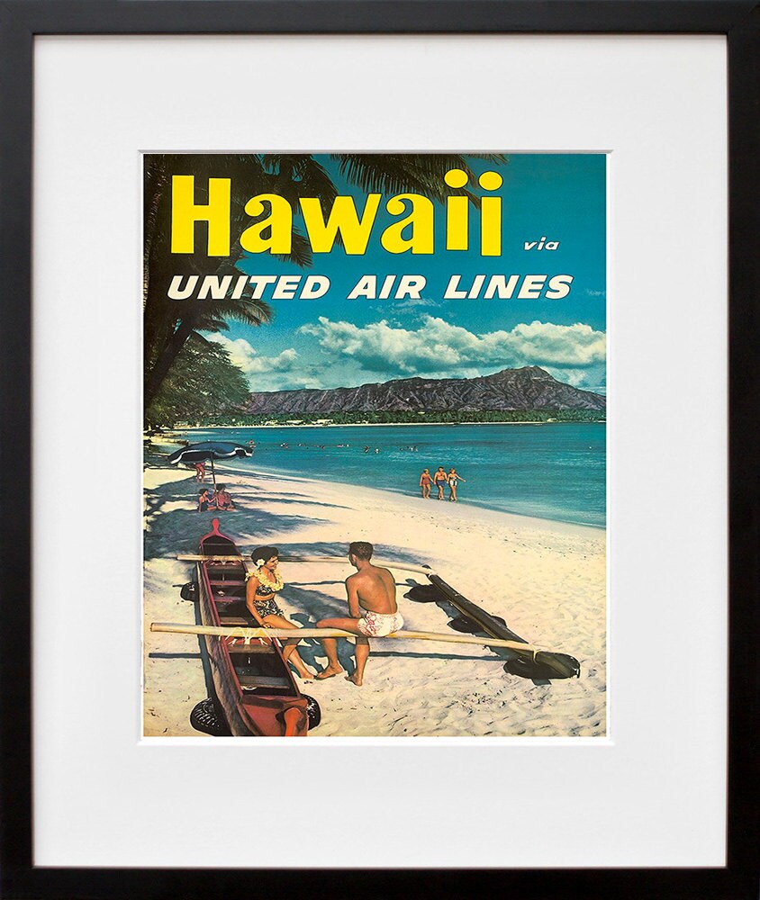 Travel Poster Hawaii Art Print Retro (TR91)