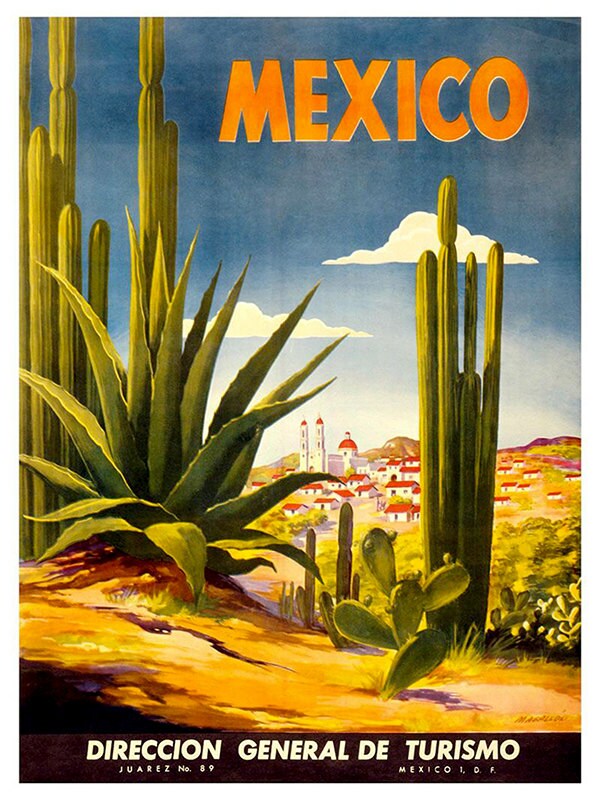 Mexico Travel Poster Mexican Art Print Retro (TR116)