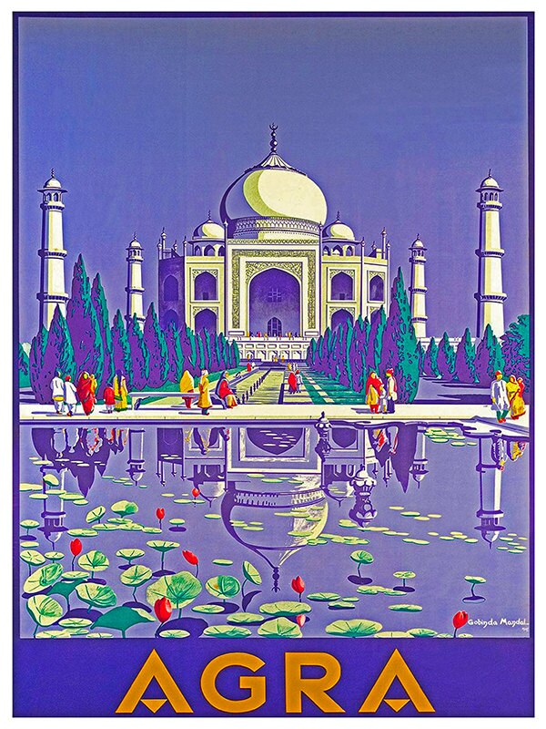 Travel Poster India Art Print Taj Mahal (TR94)
