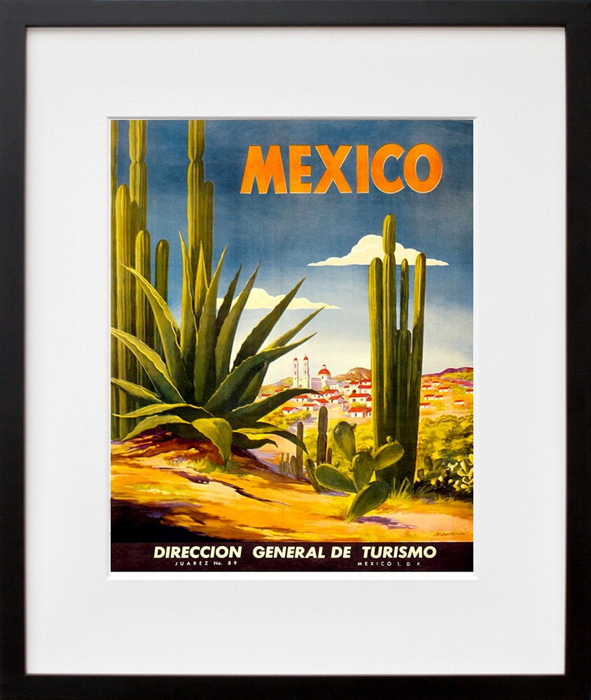 Mexico Travel Poster Mexican Art Print Retro (TR116)