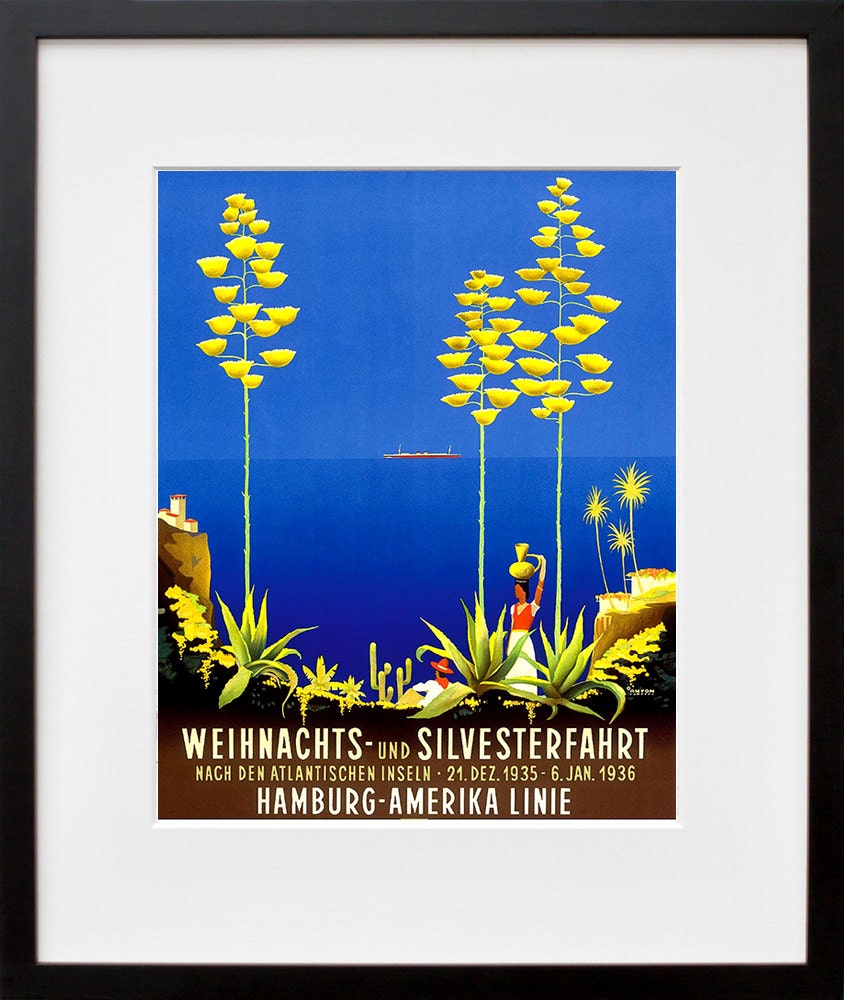 Cruise Ship Travel Poster Art Europe Print Retro (TR111)