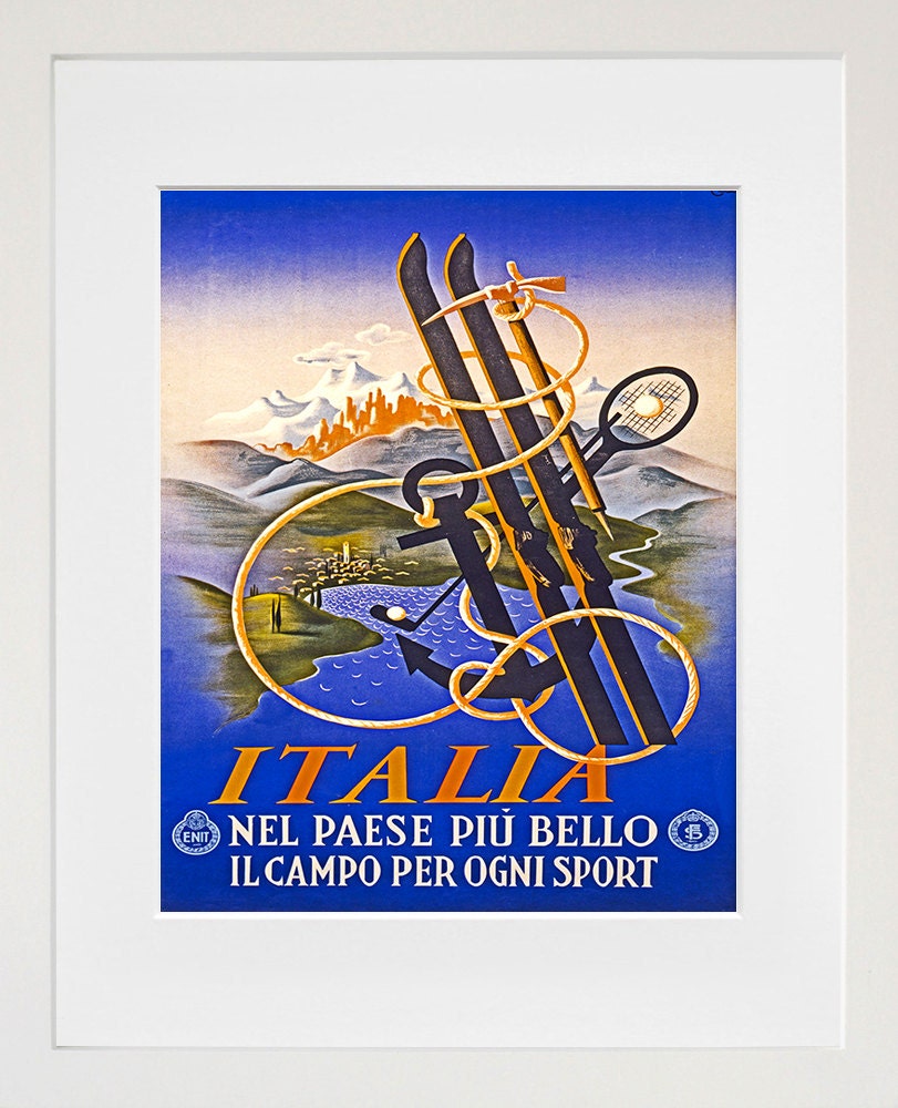 Italy Travel Art Print Italian Sports Vintage Home Decor Poster (ZT144)