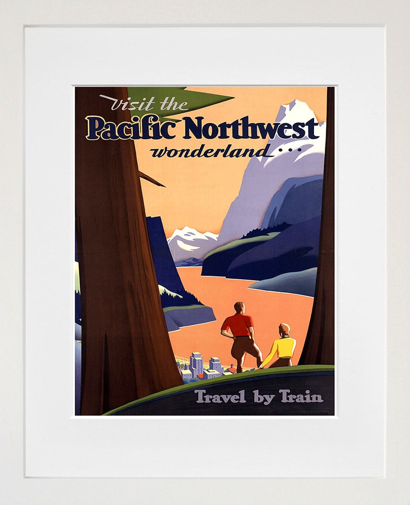 Pacific Northwest Travel Art Print Vintage Home Decor Poster (ZT134)