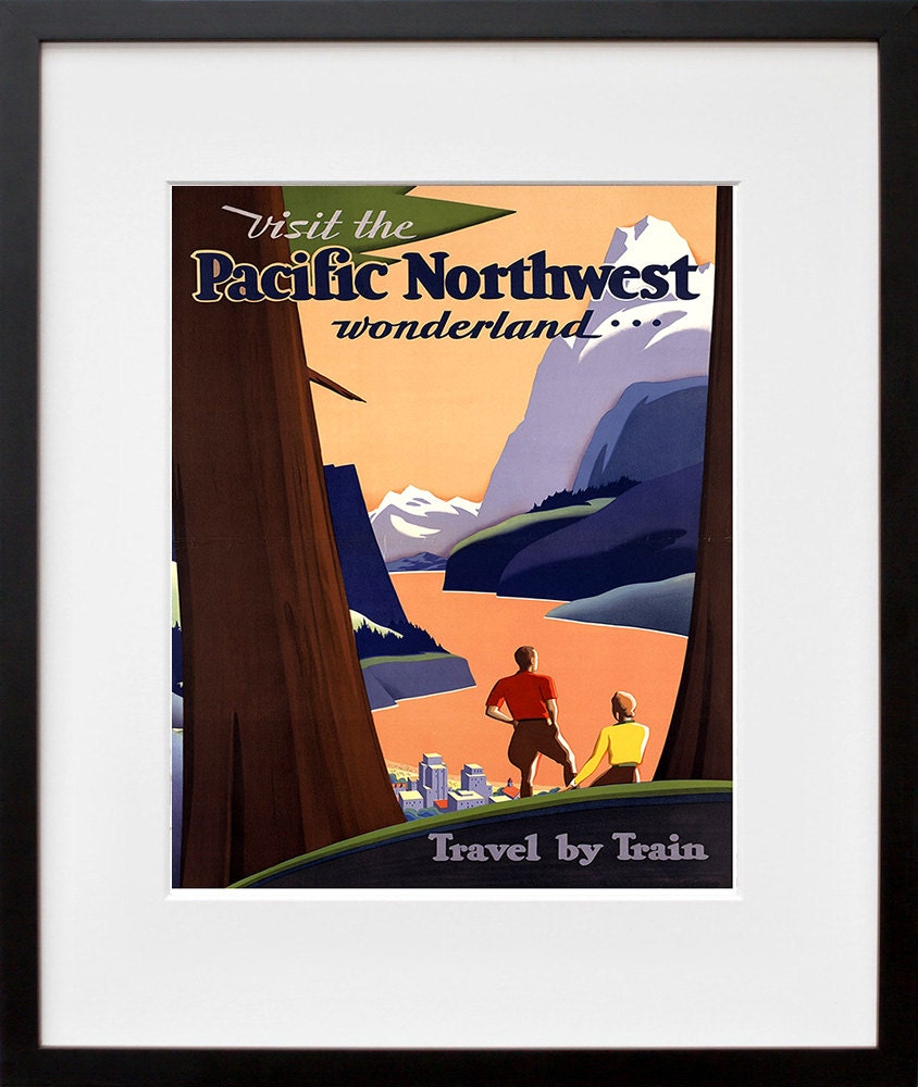 Pacific Northwest Travel Art Print Vintage Home Decor Poster (ZT134)