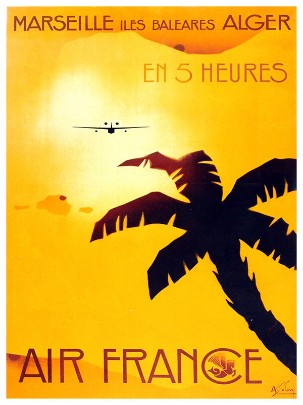 France Travel Art Print Algeria Vintage French Home Decor Poster (ZT131)