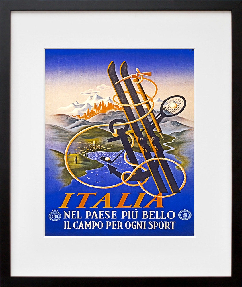 Italy Travel Art Print Italian Sports Vintage Home Decor Poster (ZT144)