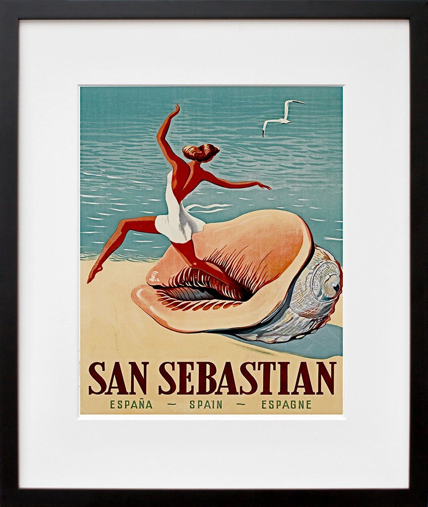 Spain Travel Art Print San Sebastian Vintage Spanish Home Decor Poster (ZT132)