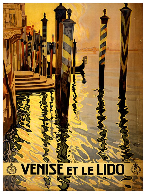 Art Venice Italy Travel Poster Italian Vintage Print (ZT176)