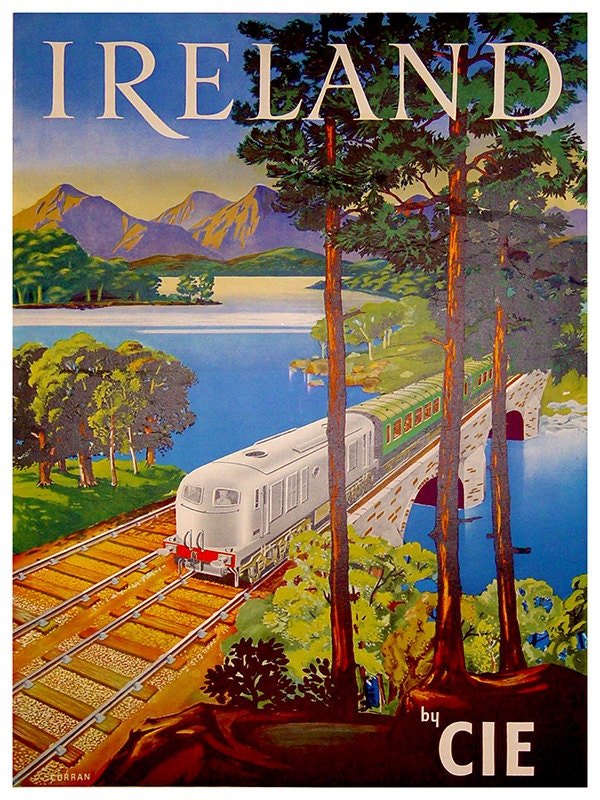 Art Ireland Travel Print Irish Vintage Poster (TR154)