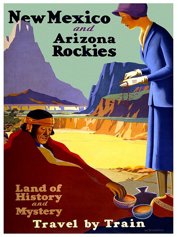 Art New Mexico Travel Print Vintage Poster (TR153)