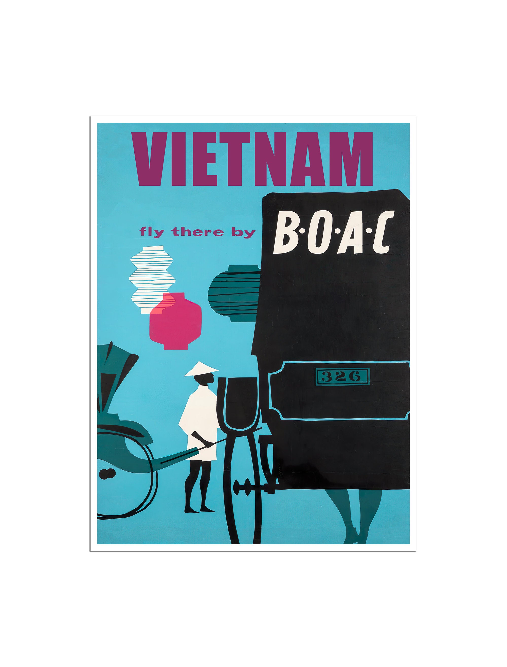 Vietnam Travel Poster Vietnamese Art Gift Asian Home Decor Print (XR4601)