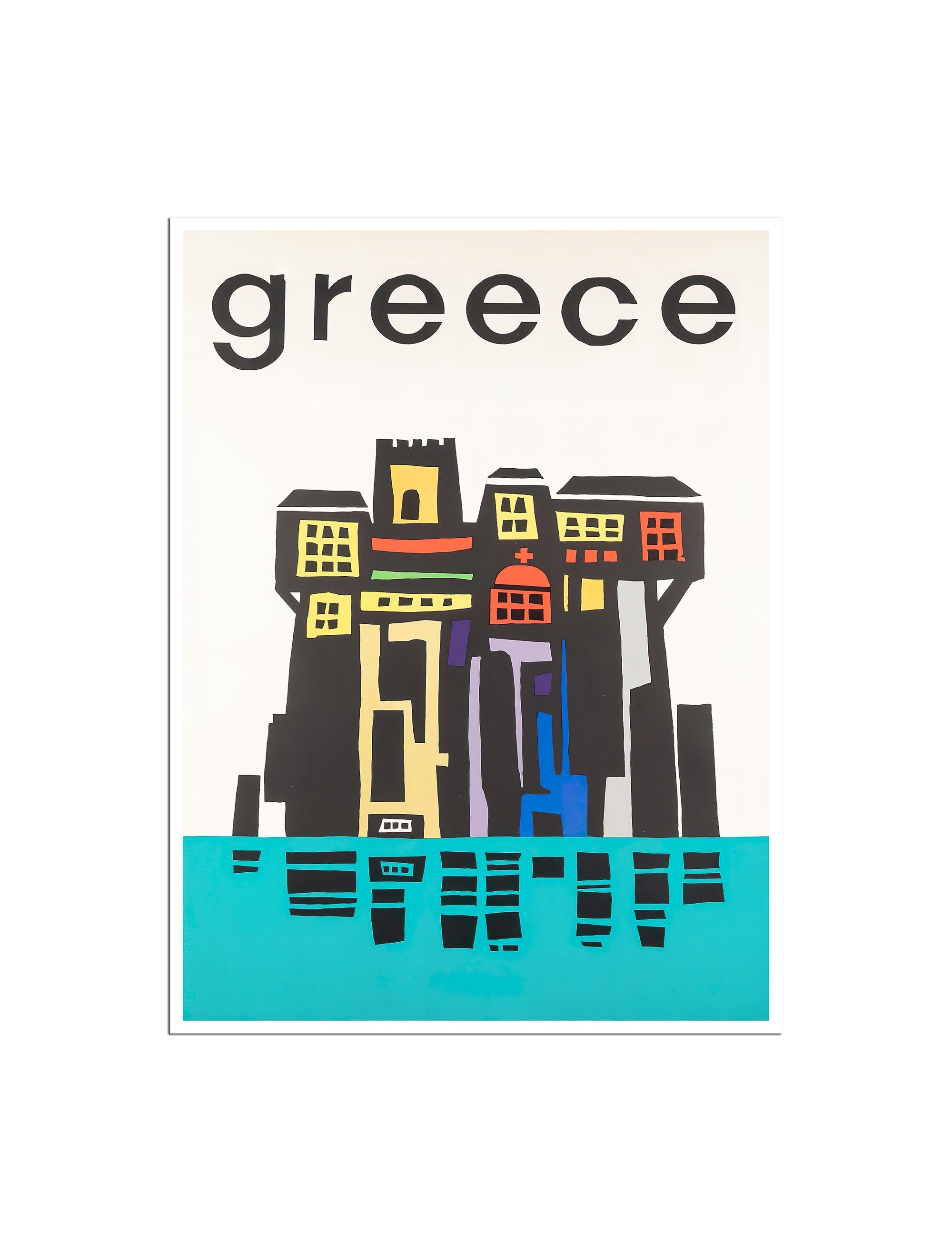 Greece Travel Poster Vintag Greek Art Print Decor (XR4600)