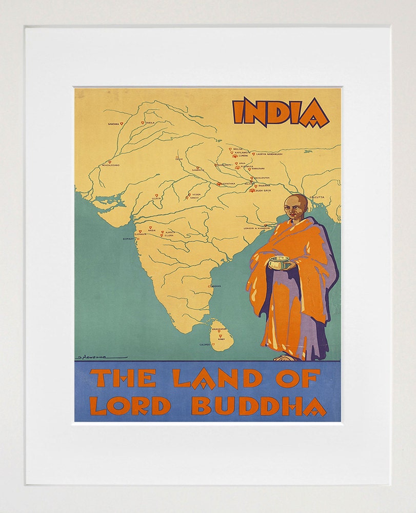 India Travel Poster Vintage Print Wall Art (ZT240)