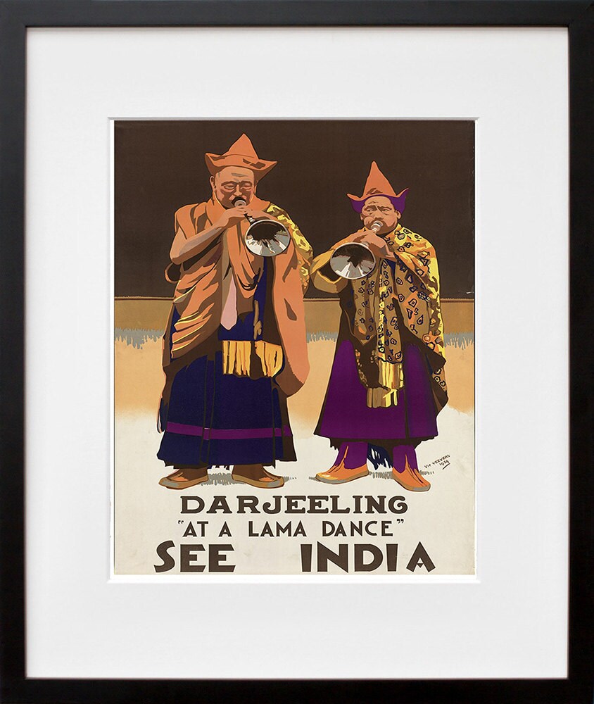 Travel Poster Tibet India Vintage Print Wall Art (ZT238)