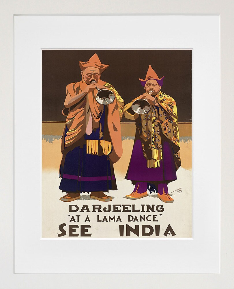 Travel Poster Tibet India Vintage Print Wall Art (ZT238)