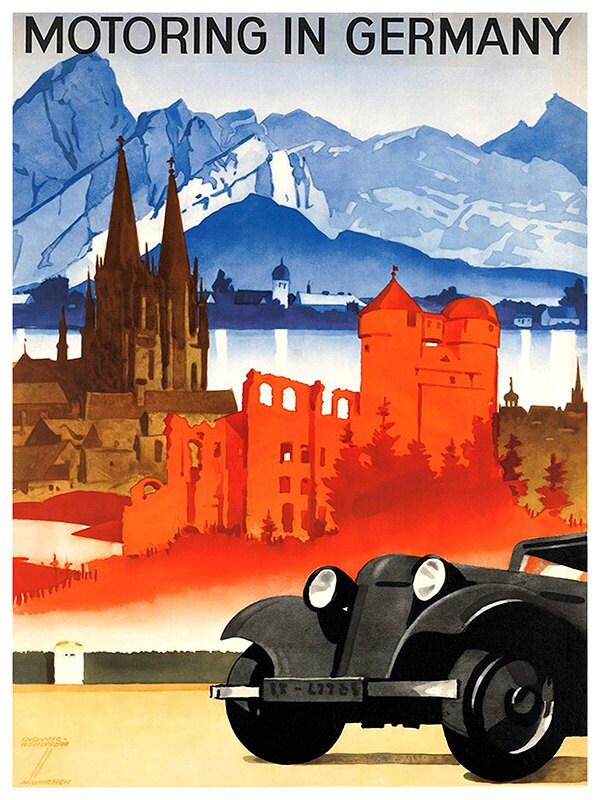 German Travel Art Germany Poster Print Vintage Home Decor (ZT202)
