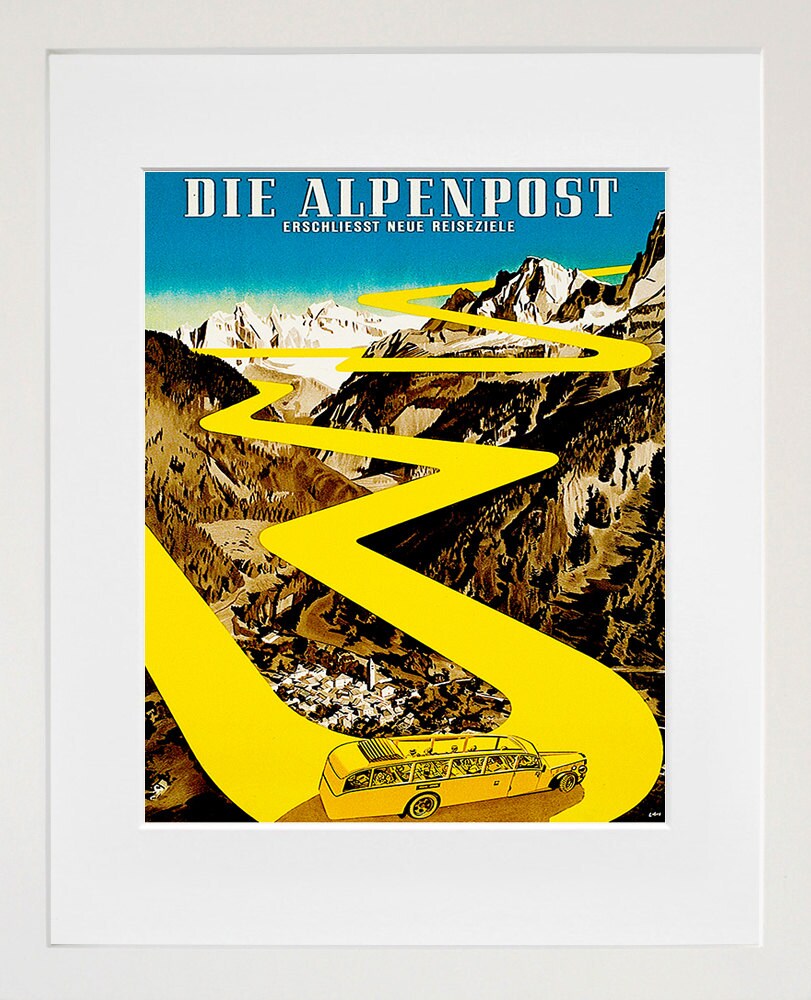 Travel Art Poster Swiss Alps Print Vintage Home Decor (ZT195)