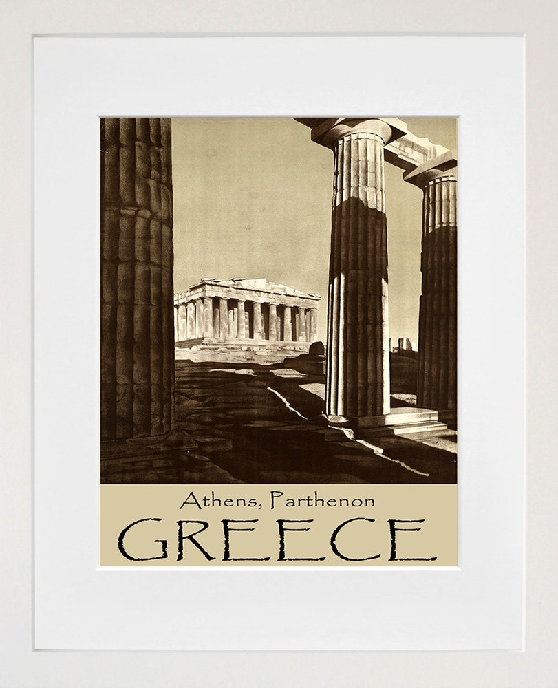 Greece Travel Poster Greek Art Print Vintage Home Decor (ZT205)