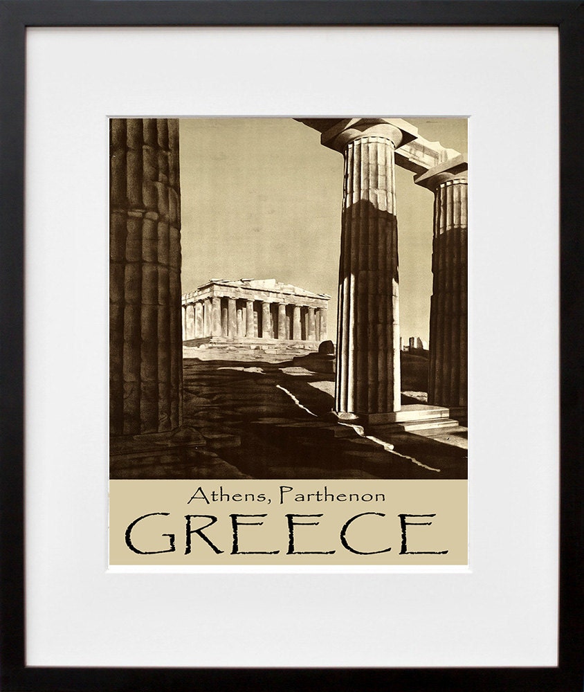 Greece Travel Poster Greek Art Print Vintage Home Decor (ZT205)