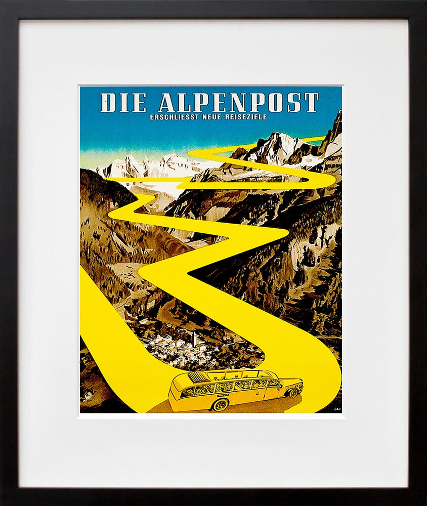 Travel Art Poster Swiss Alps Print Vintage Home Decor (ZT195)