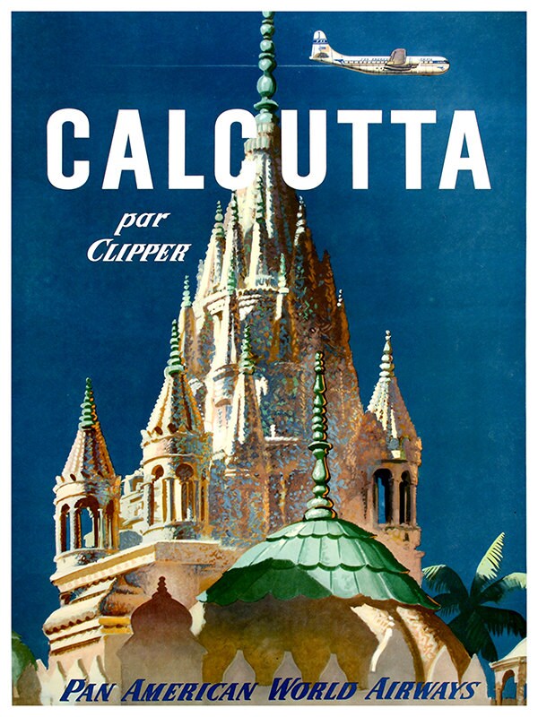 India Art Print Calcutta Travel Poster Home Decor (ZT291)