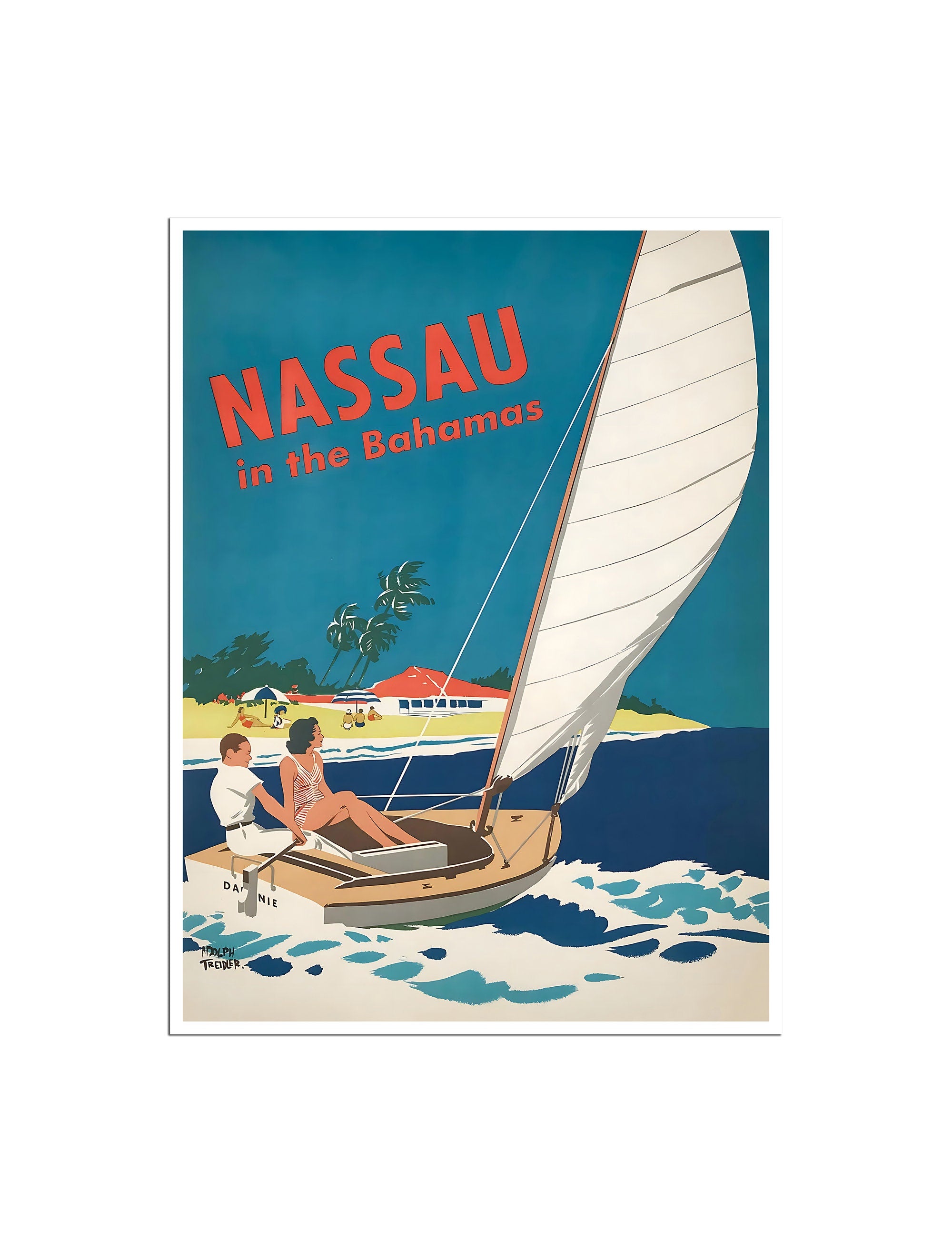 Nassau Travel Poster Bahamas Art Print Home Decor (XR4625)