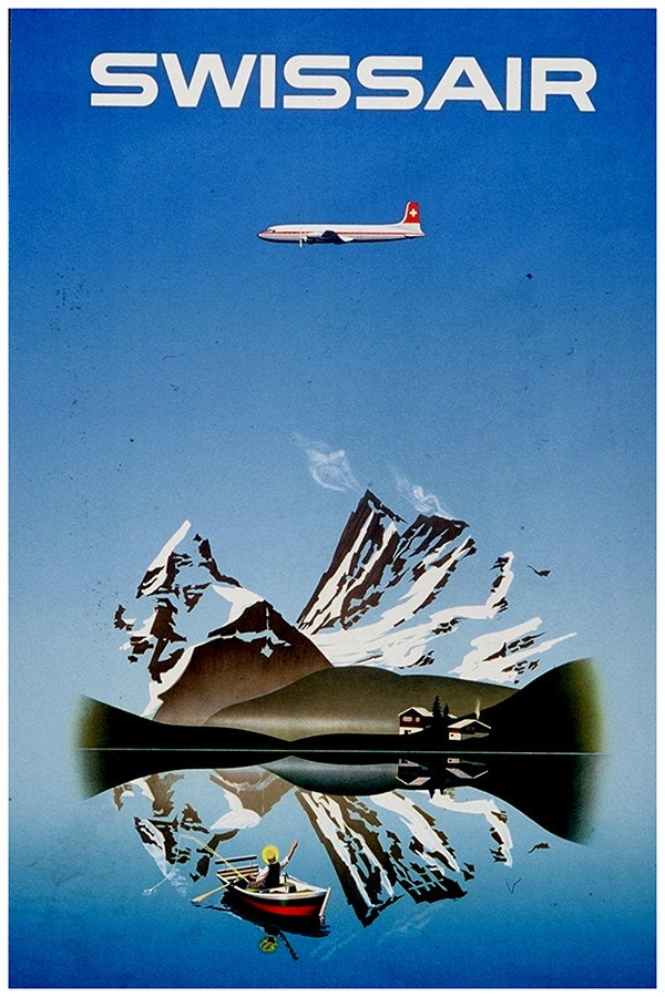 Swiss Travel Poster Switzerland Decor Wall Art Print (ZT268)