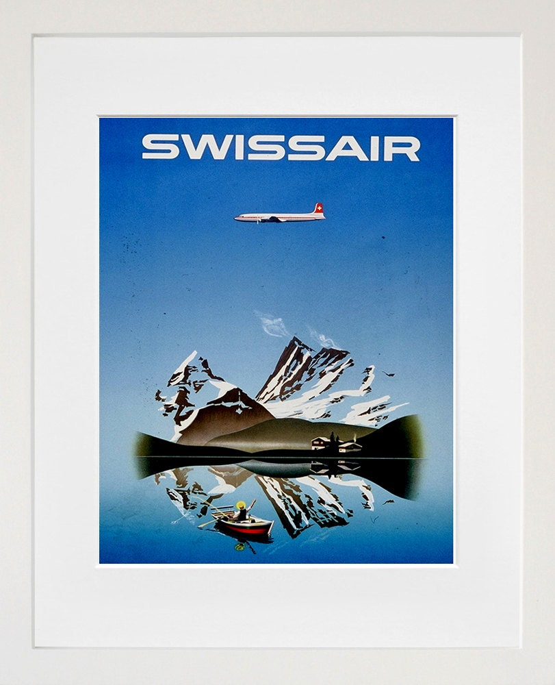 Swiss Travel Poster Switzerland Decor Wall Art Print (ZT268)