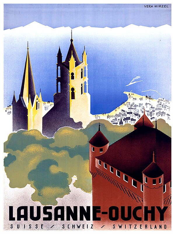 Swiss Travel Art Print Switzerland Home Decor (ZT284)