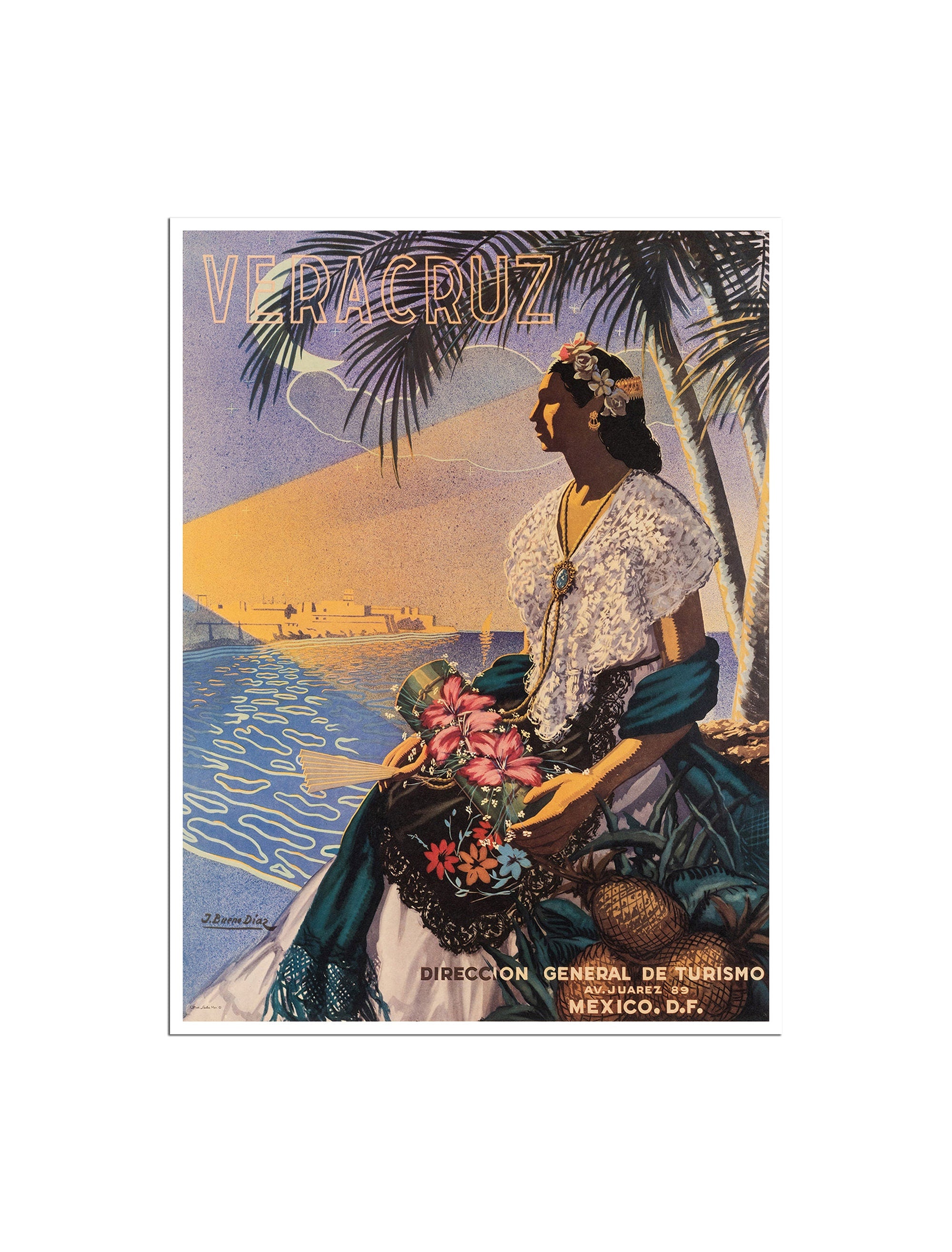 Veracruz Travel Poster Mexico Art Mexican Print Gift (XR2887)