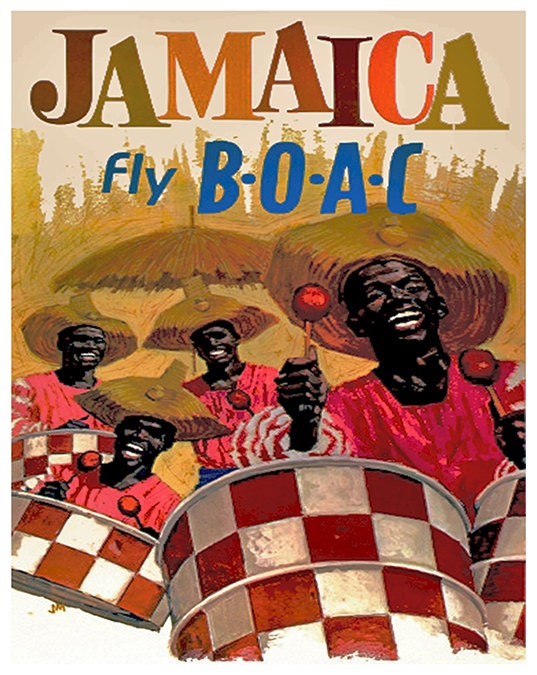 Jamaica Travel Poster Jamaican Art Print Home Decor (ZT396)