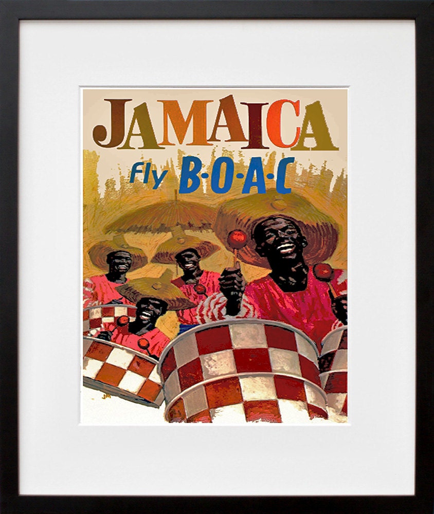 Jamaica Travel Poster Jamaican Art Print Home Decor (ZT396)