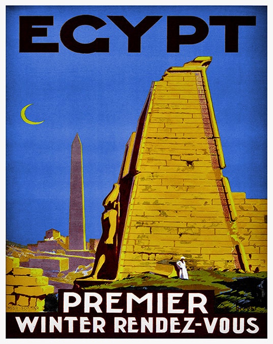 Egypt Art Travel Poster Egyptian Print Home Decor (ZT359)