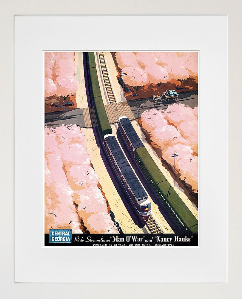 Train Art Travel Poster Locomotive Print Home Decor (XR194)