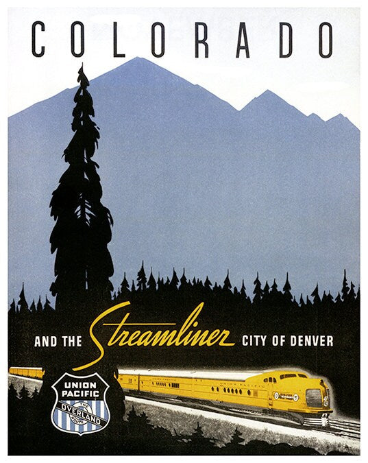 Colorado Travel Art Poster Train Print Home Decor (XR193)