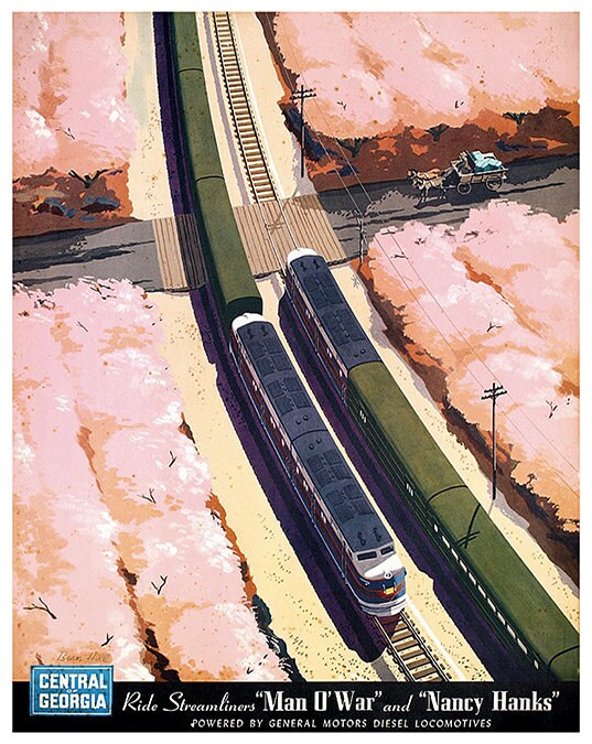 Train Art Travel Poster Locomotive Print Home Decor (XR194)
