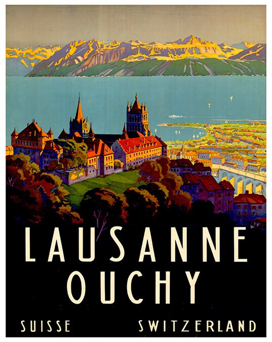 Switzerland Travel Art Swiss Poster Print Home Decor (XR177)
