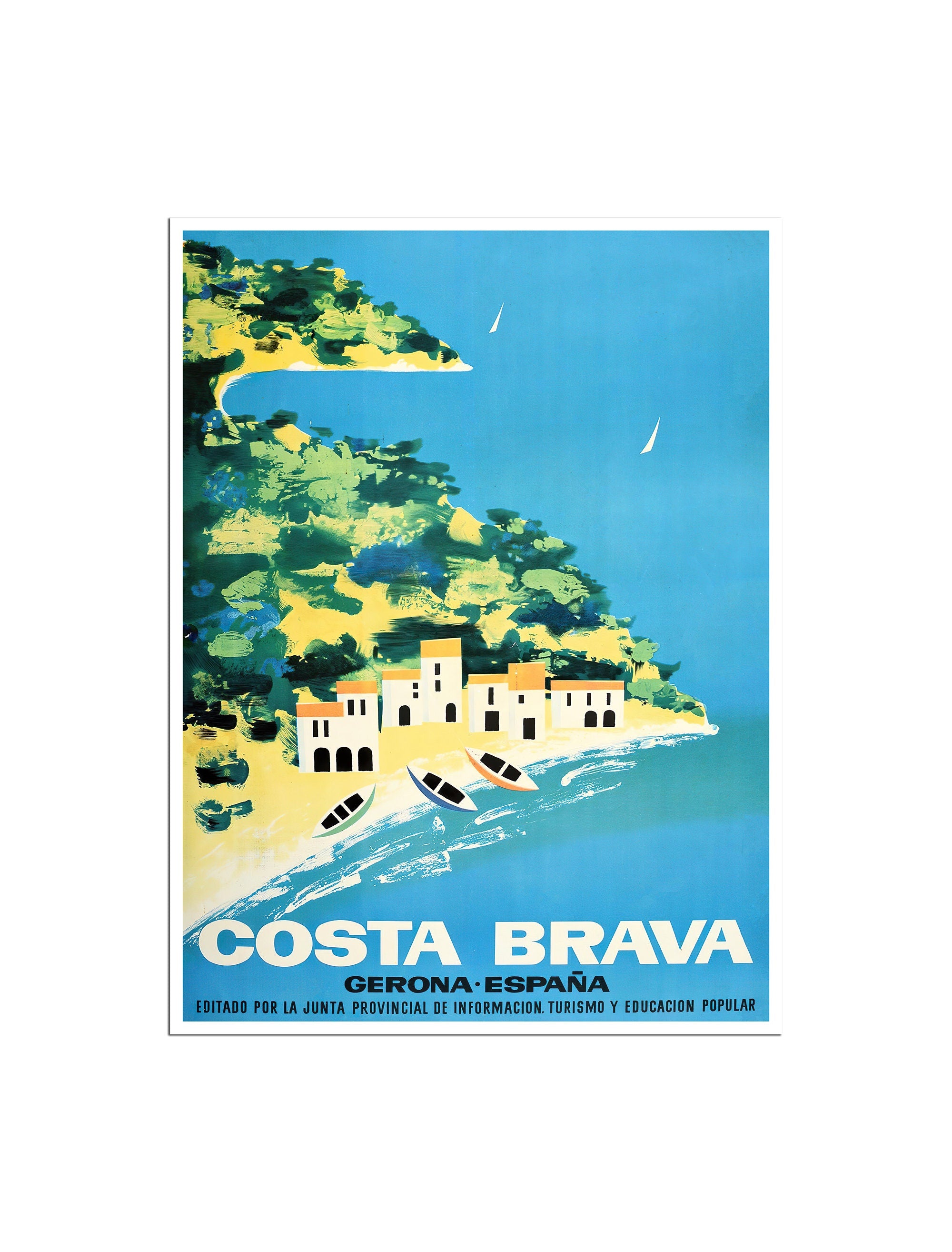 Costa Brava Art Spain Travel Poster Spanish Print Home Decor (XR4648)