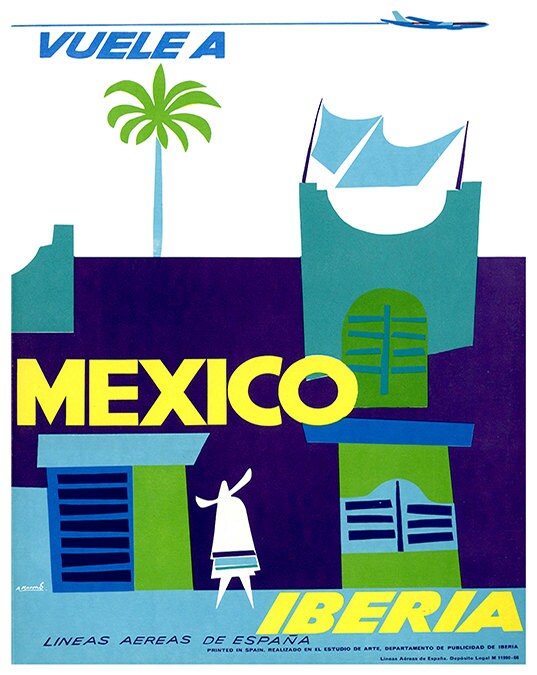 Mexico Travel Poster Mexican Wall Art Print Home Decor (ZT615)