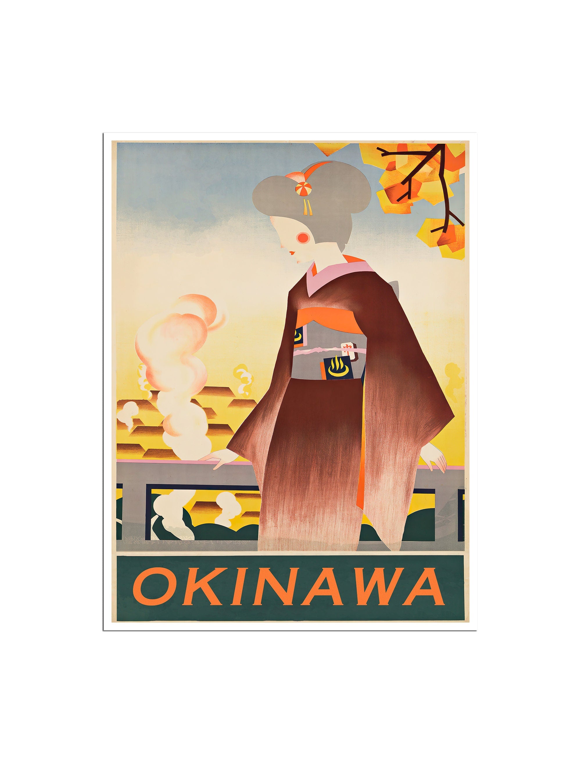 Okinawa Wall Art Vinage Travel Poster Japanese Decor Japan Gift Print (XR4655)