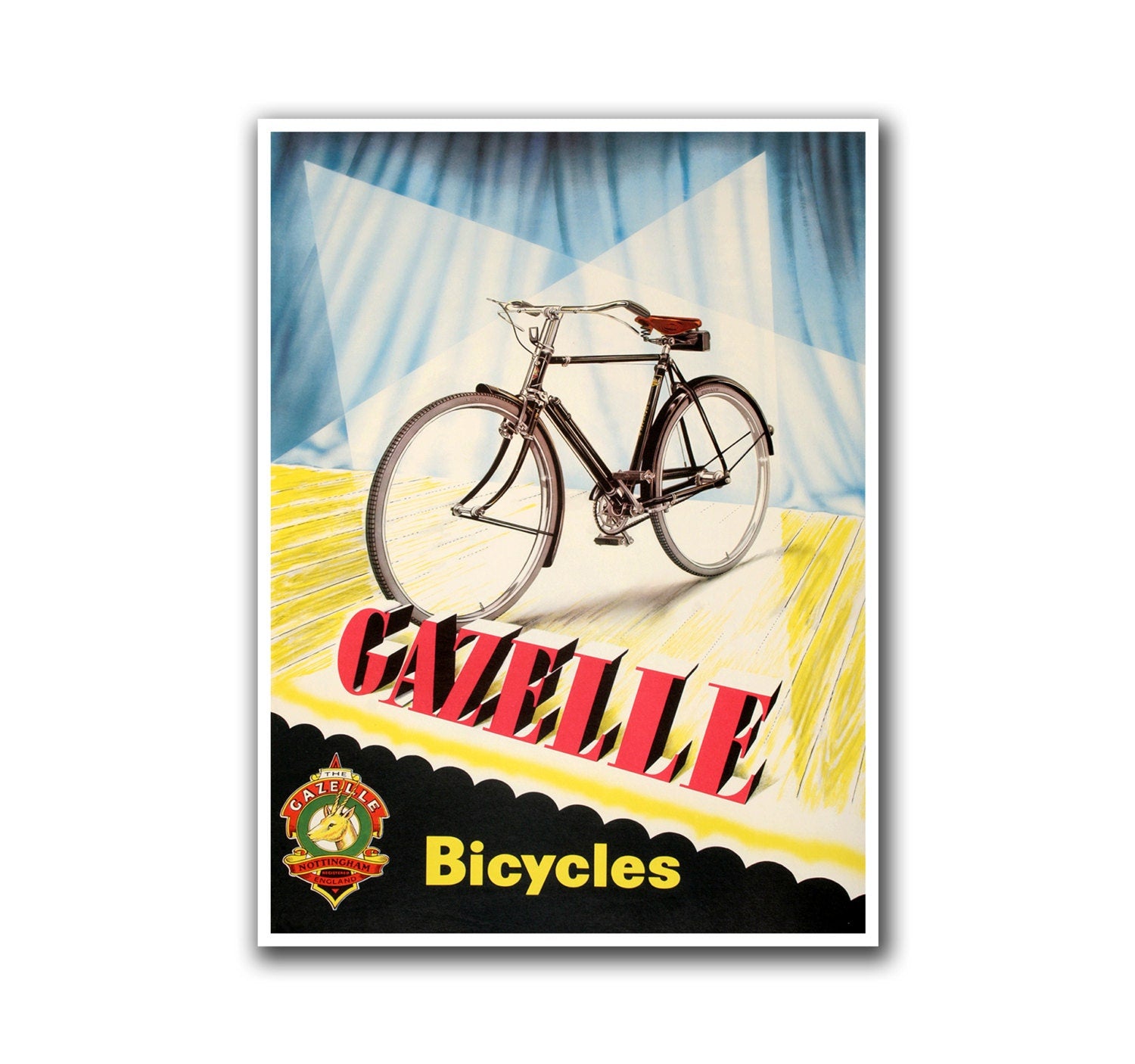 Bicycle Art Cycling Poster Bike Vintage Print (H10)