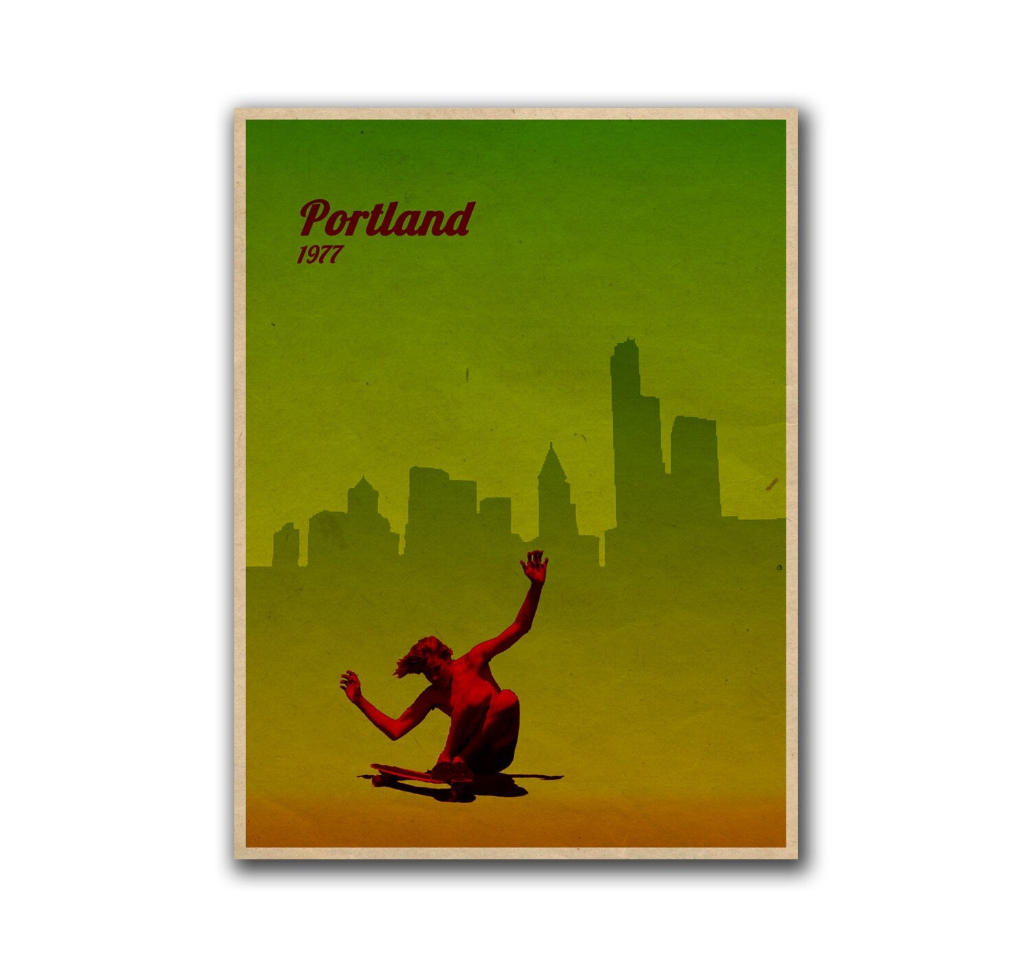 Skateboarding Art Retro Poster Travel Decor Print (H68)