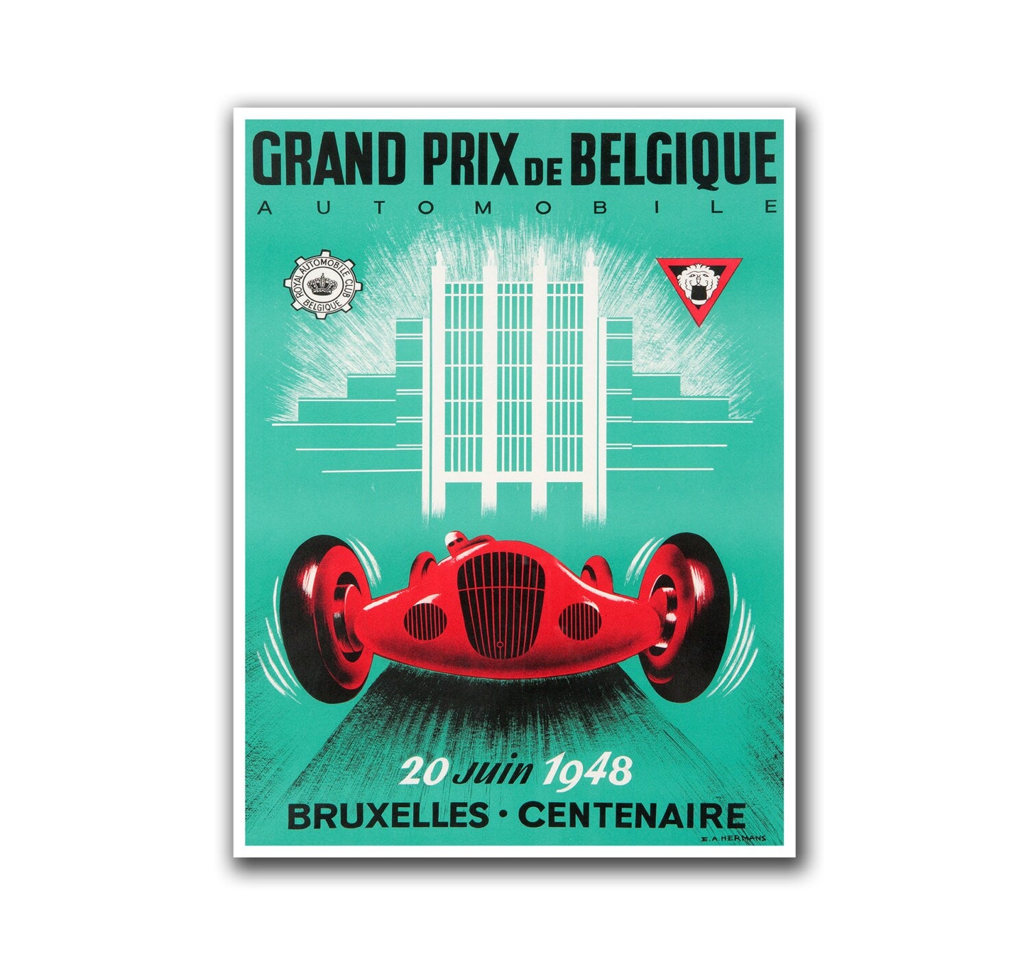 Vintage Art Race Car Decor Travel Poster Sports Wall Art Print (H94)