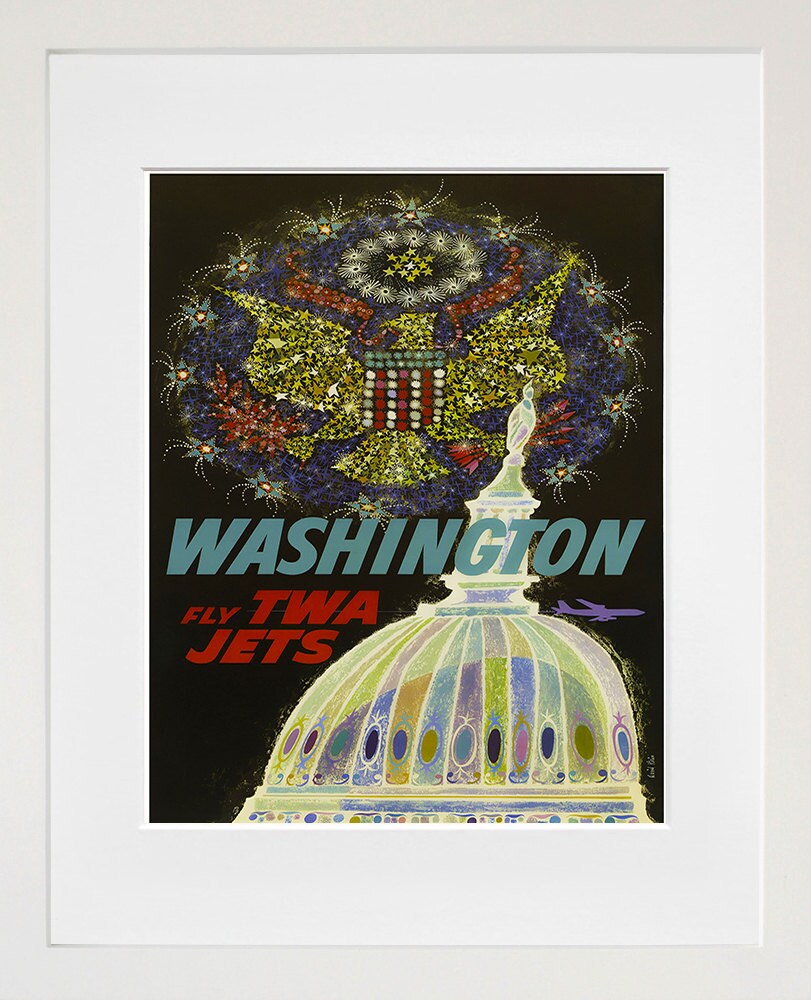 Retro Poster Washington D.C. Decor Art Travel Poster Wall Art Print (ZT679)