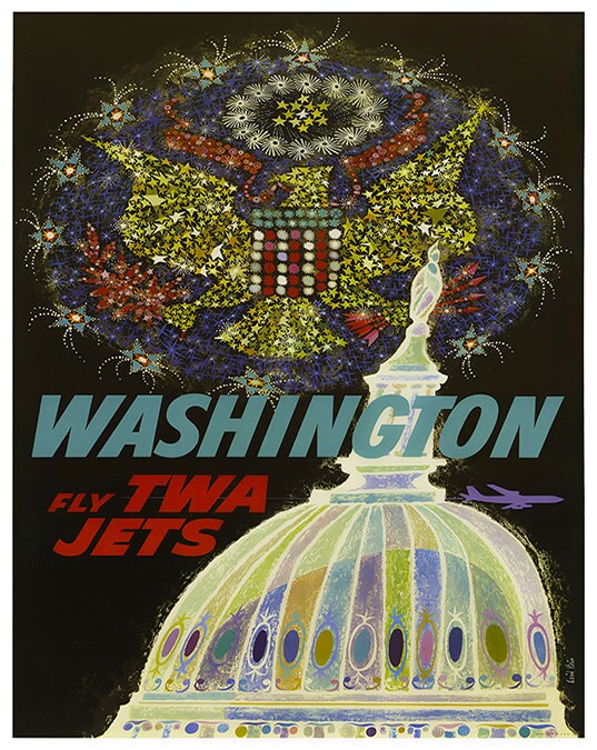 Retro Poster Washington D.C. Decor Art Travel Poster Wall Art Print (ZT679)