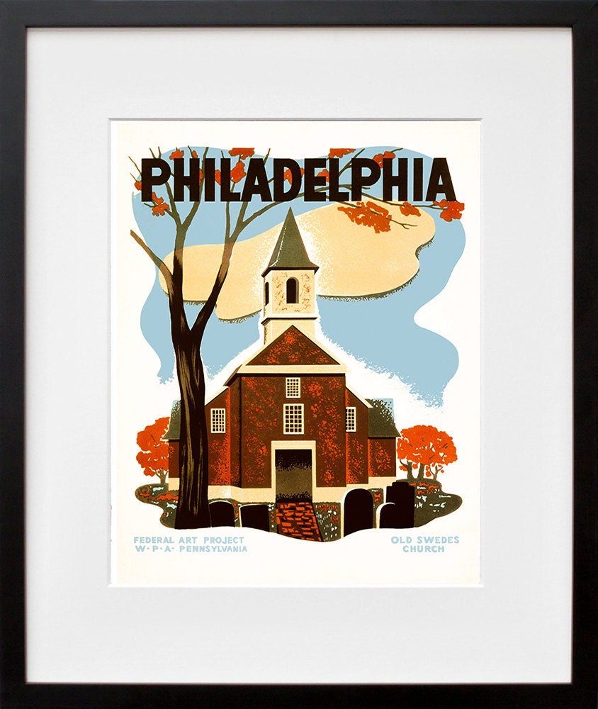 Philadelphia Travel Decor America Art Poster Retro Print (XR149)